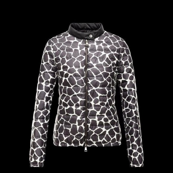 Moncler Duras Giraffe Black White Nylon Down Feather Puffer Parka Jacket - Picture 1 of 10